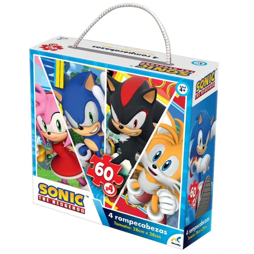 Rompecabezas 4 en 1 sonic – Novelty Corp.