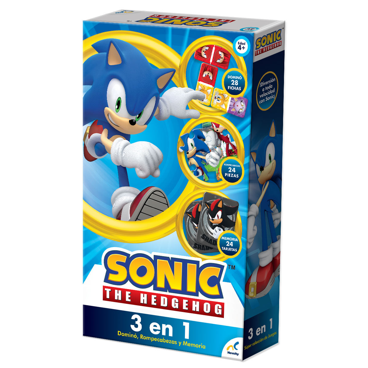 Set de Juegos 3 en 1 para Niños de Sonic - Novelty