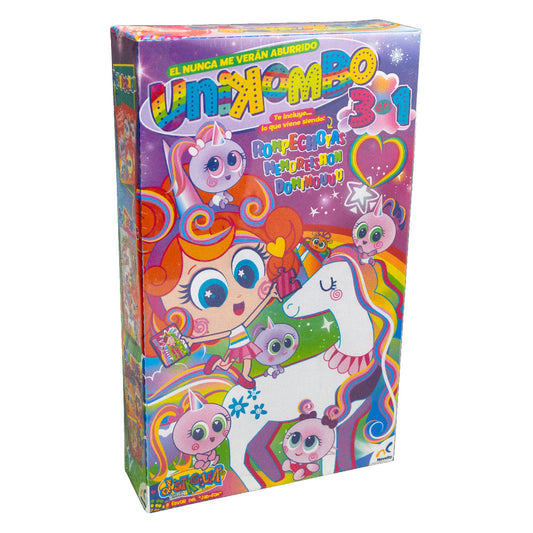 Set de juegos 3 en 1 memoria, domino y rompecabezas distroller caja de carton