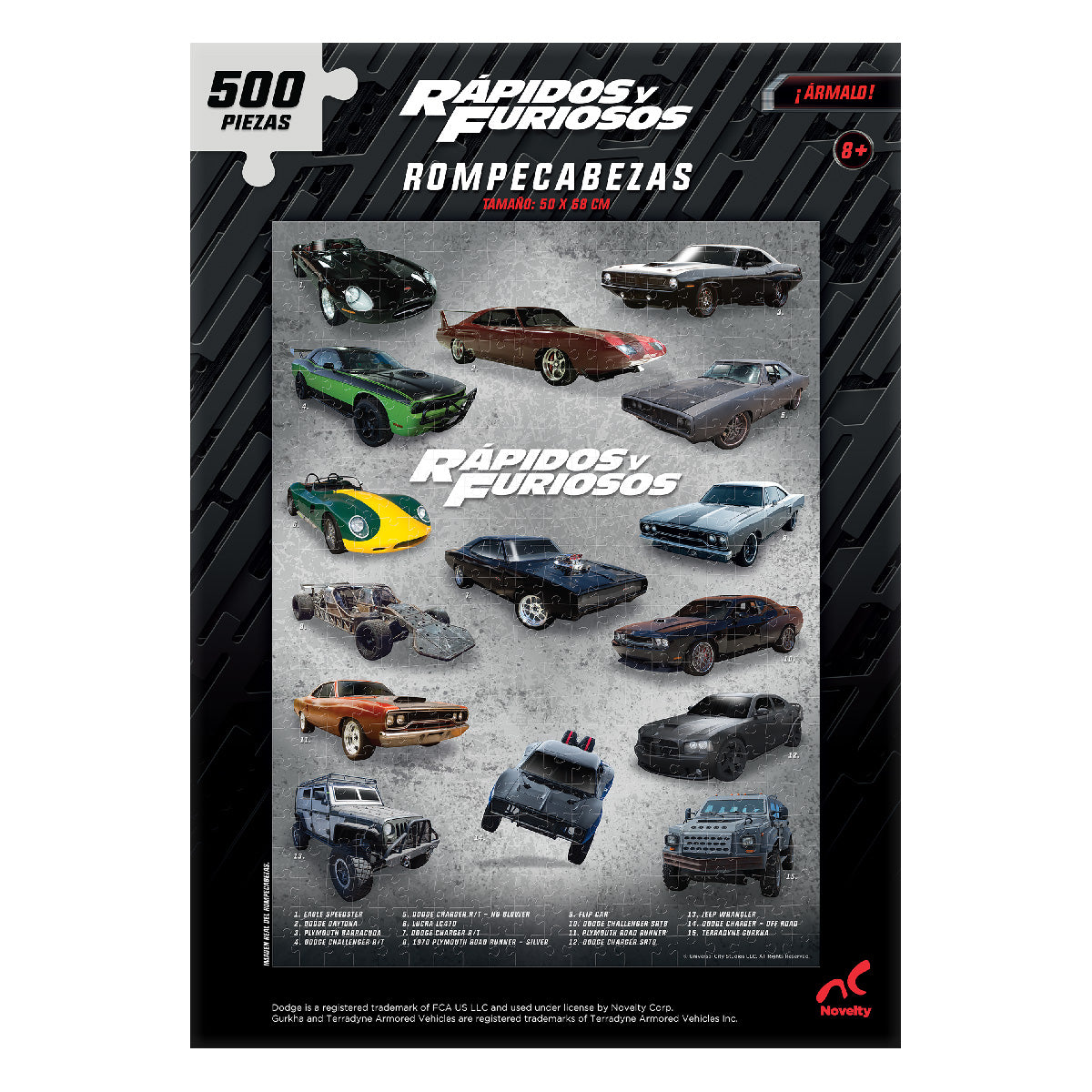 Rompecabezas edición limitada fast & furious 500 piezas