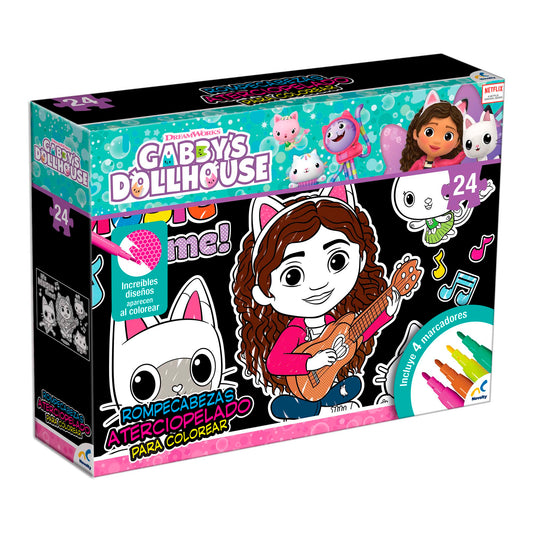 Rompecabezas Gabby´s Dollhouse Aterciopelado para colorear