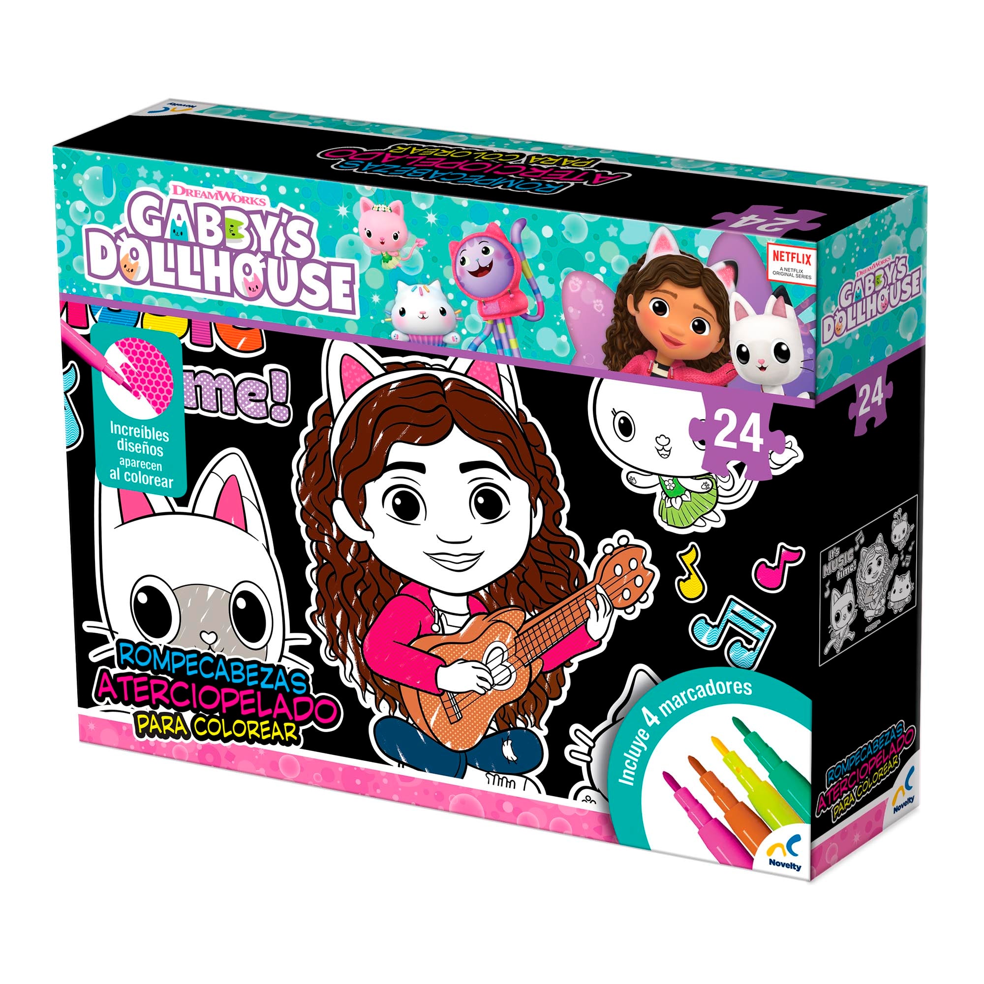 Rompecabezas Gabby´s Dollhouse Aterciopelado para colorear