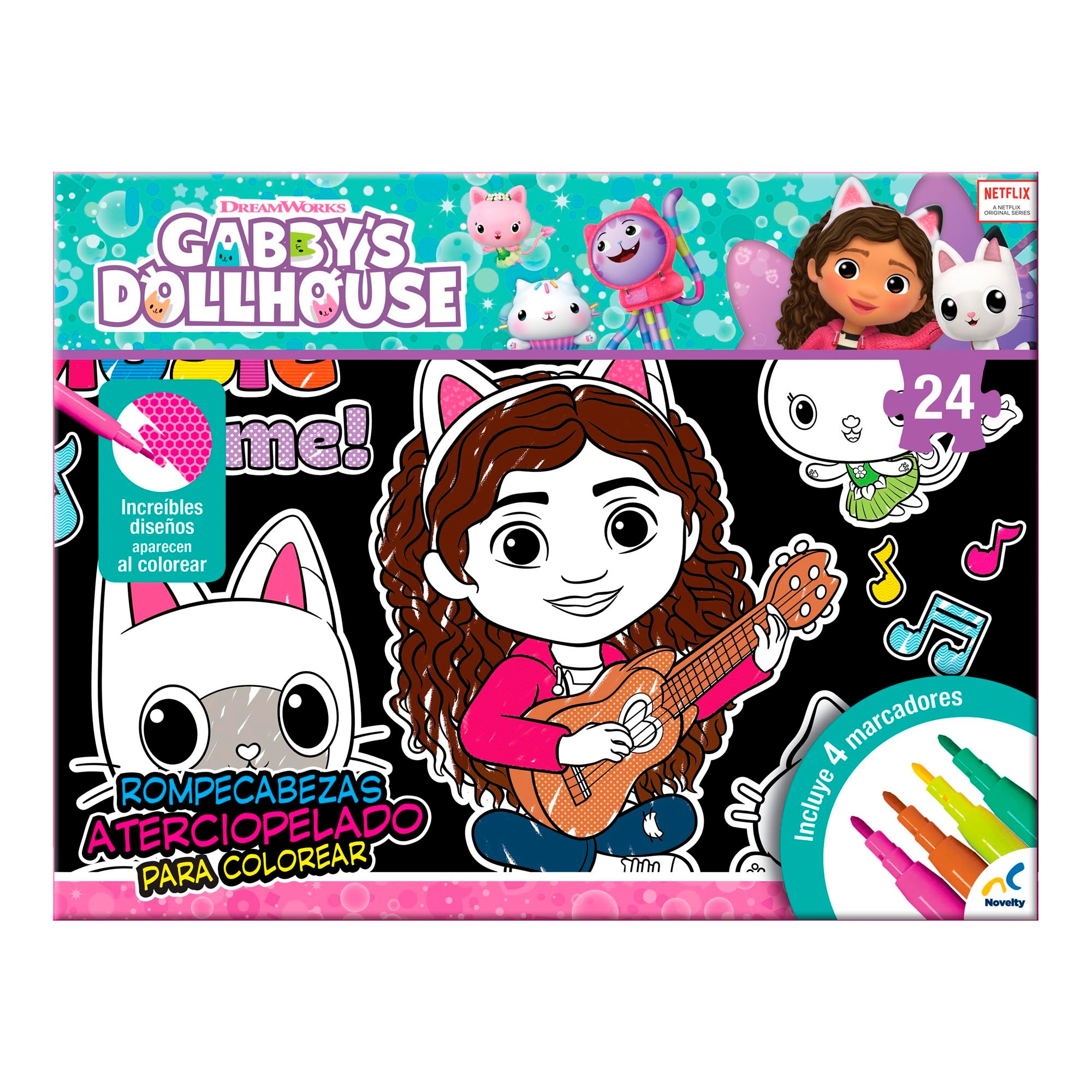 Rompecabezas Gabby´s Dollhouse Aterciopelado para colorear