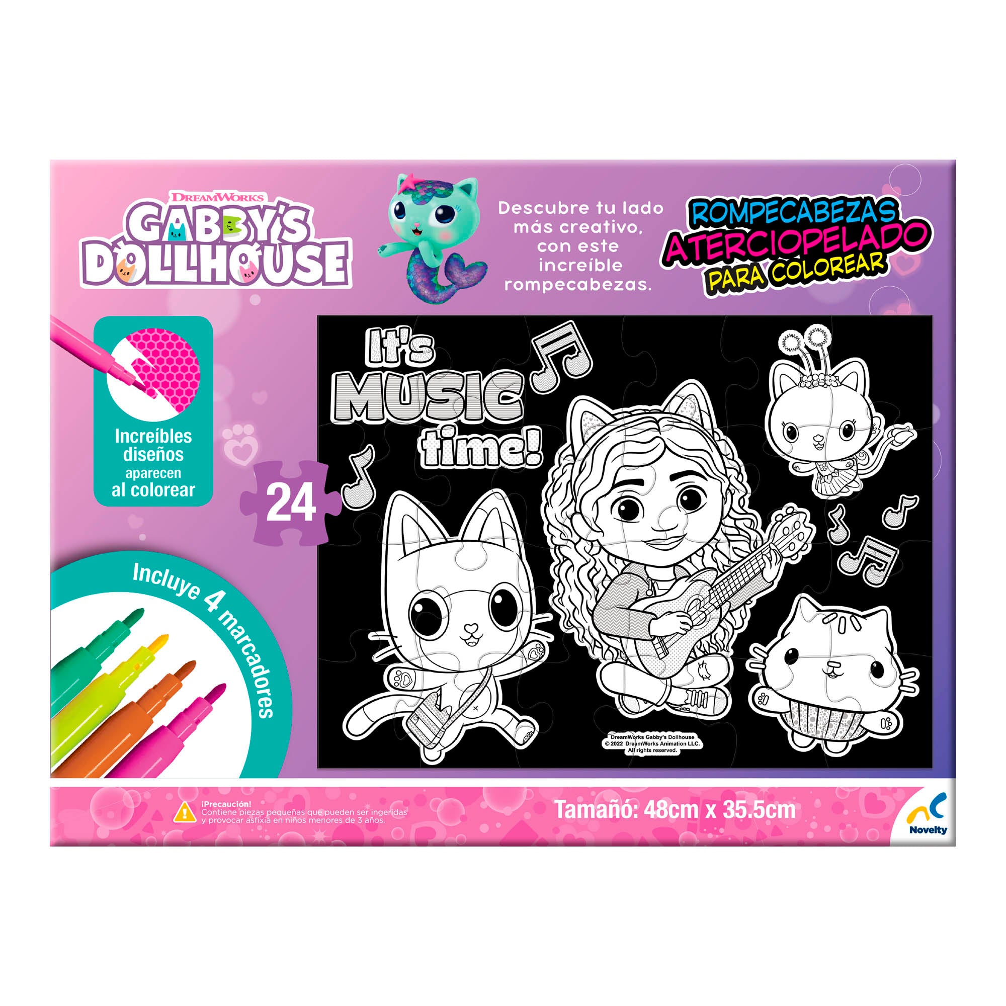 Rompecabezas Gabby´s Dollhouse Aterciopelado para colorear