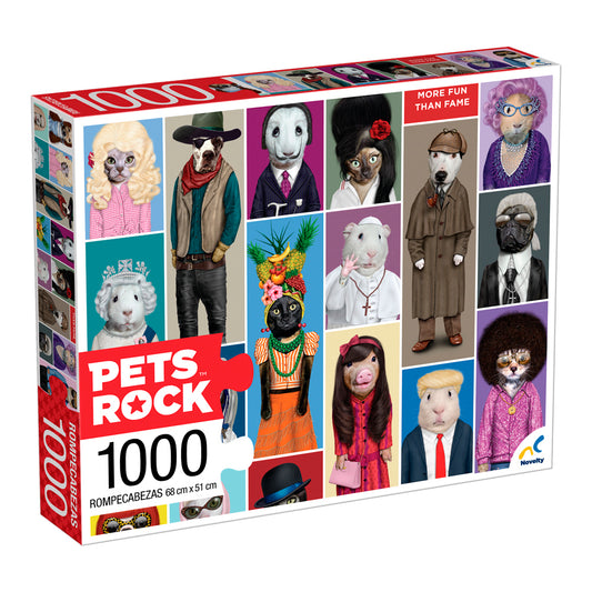 Rompecabezas Pets Rock Pop Art 1000 Piezas