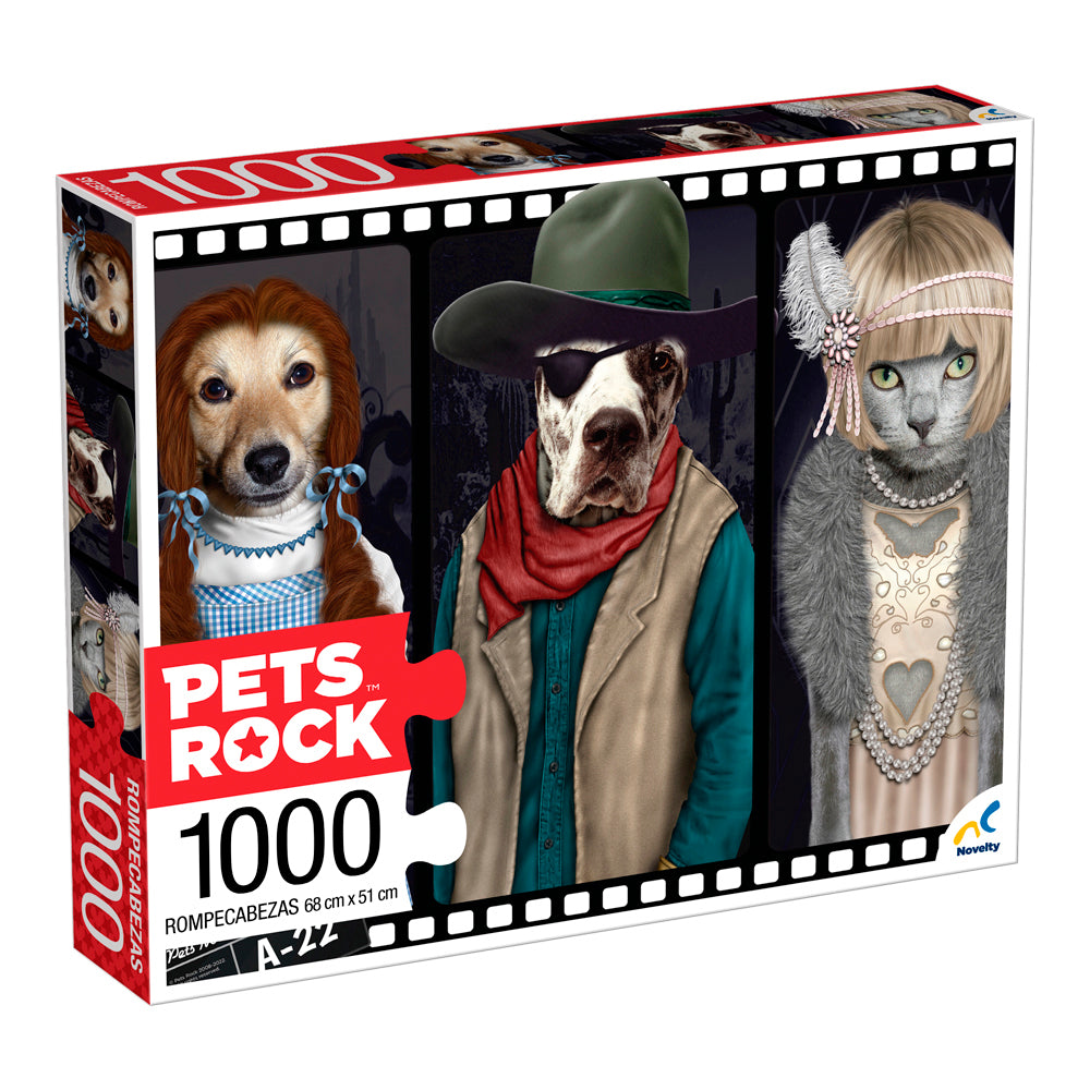 Rompecabezas Pets Rock Cine 1000 Piezas